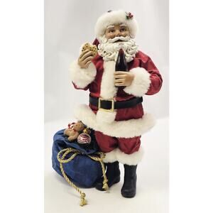 Vtg Pepsi-Cola Possible Dreams Clothtique Santa w/Cookie & Drinking Soda 10.25”